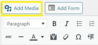 add media in WordPress