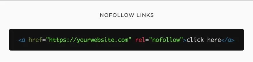 Nofollow link