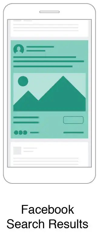 ตำแหน่ง Facebook Search Results