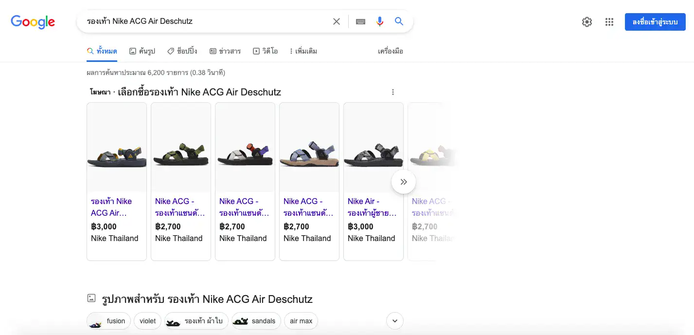 Keyword Google Ads ที่เจาะจงสินค้า