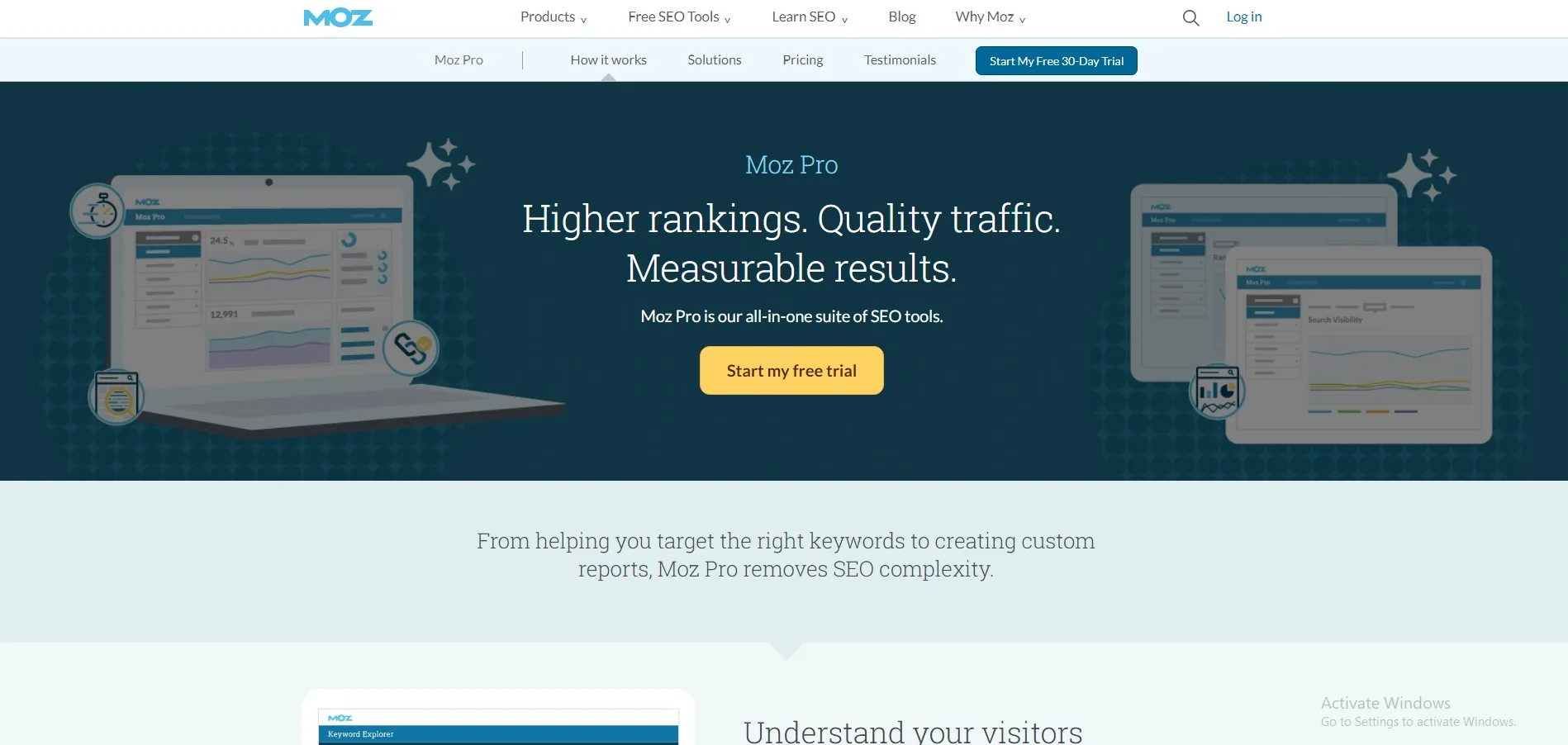  Moz ใช้ช่วยเราวิเคราะห์โครงสร้าง และวิเคราะห์ภาพรวมของตัวเว็บไซต์