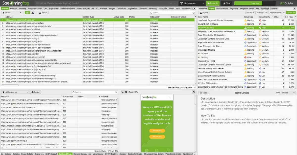 Screaming Frog Technical SEO Audit Tools