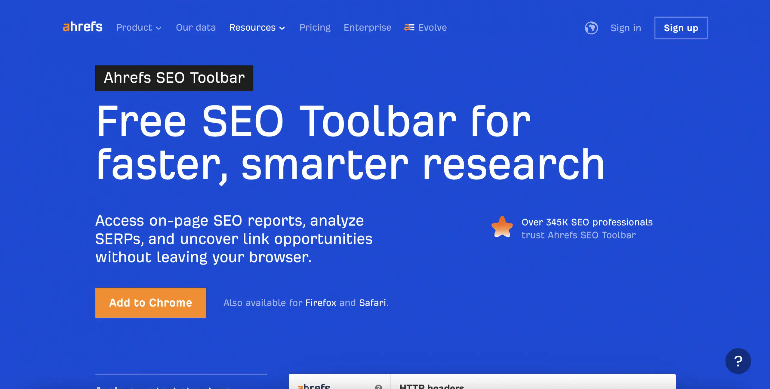 Ahrefs SEO Toolbar